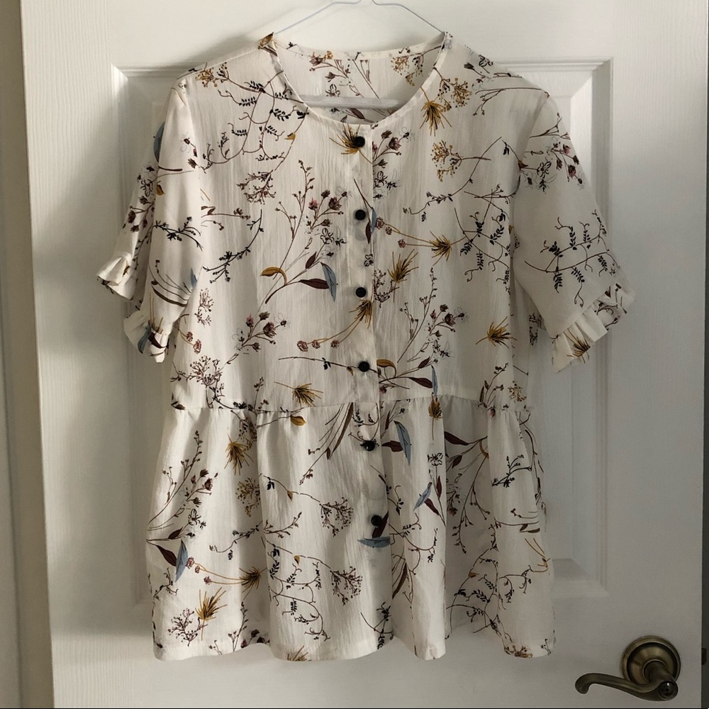 Floral Button Down Blouse